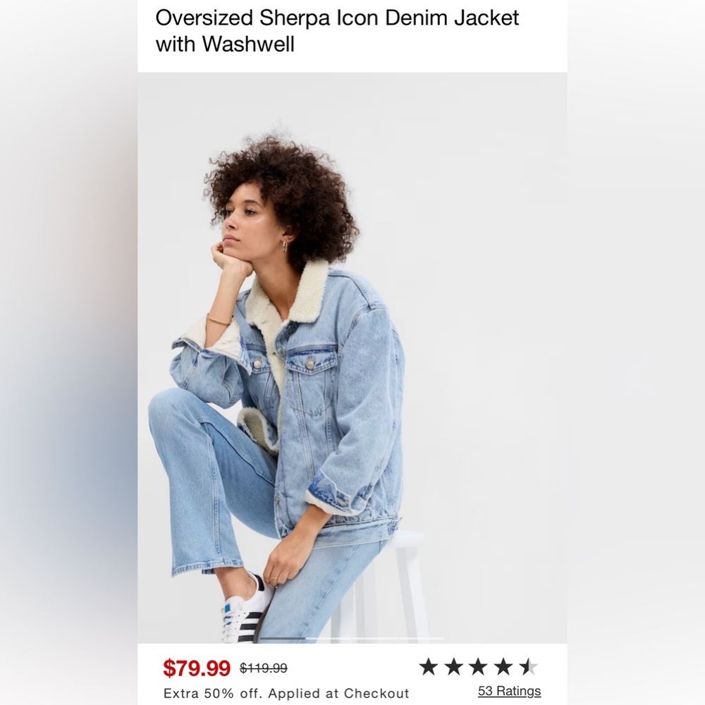 Brand new Gap Sherpa denim jacket.